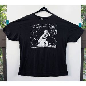 Y2K Tones On Tail Burning Skies T-Shirt Black Size 2XL **THRASHED**